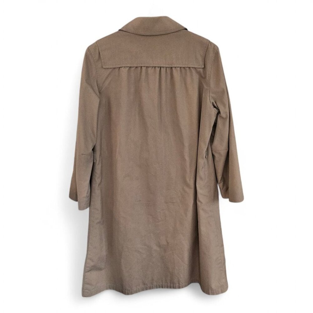 London Fog Womens Beige Trench Coat Zip Out Lining Weatherproof Button Closure - Picture 3 of 11